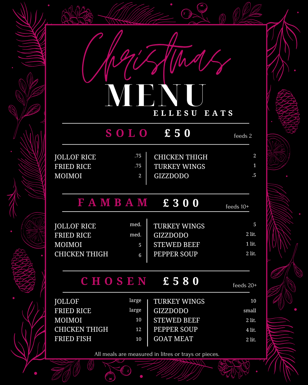 Christmas Menu